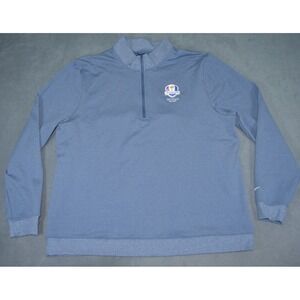 Men's Nike Tour 1/2 Zip Long Sleeve Golf Top XL FZ7522 Ryder Cup Bethpage Black